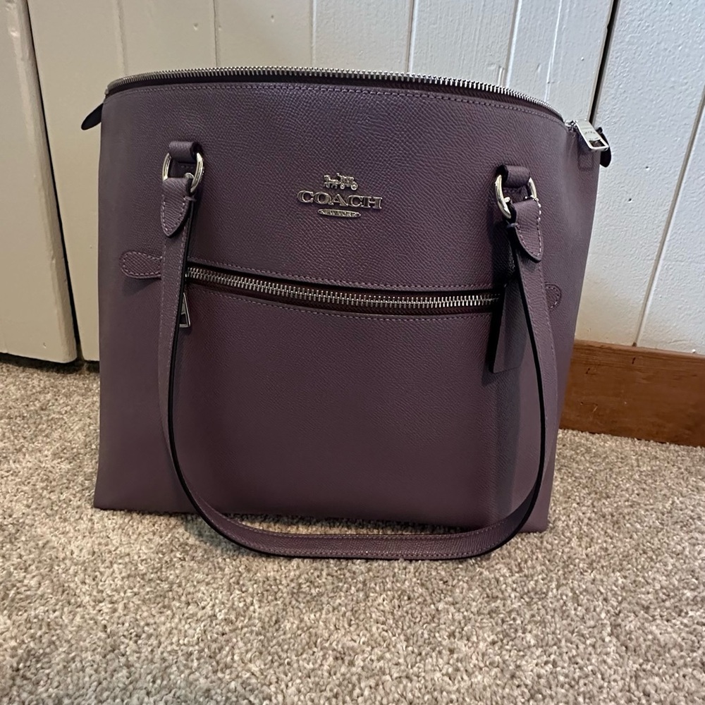Coach Dark Purple Tote Bag